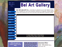 Tablet Screenshot of belartgallery.com